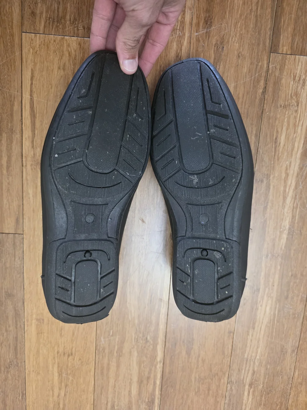 Men's Black Slip-On Driving Loafers with Metal Bit